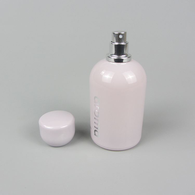 Wholesale Empty Glass Bottle Simple Design Your Own White Round Perfume Bottles 100ml