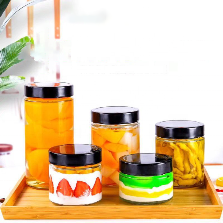 Wholesale Empty Glass Mason Jars in Bulk for Canned Food 150ml 180ml 220ml 280ml 380ml 500ml