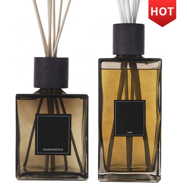 Wholesale Empty Glass Reed Diffuser Bottles Supplies Luxury Diffuser Cap Cover Container