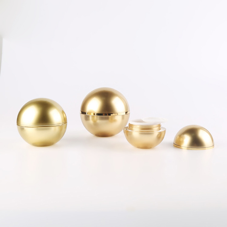 Wholesale Empty Luxury Cosmetic Containers Portable Ball Shaped Acrylic Cream Jar 15g 30g 50g
