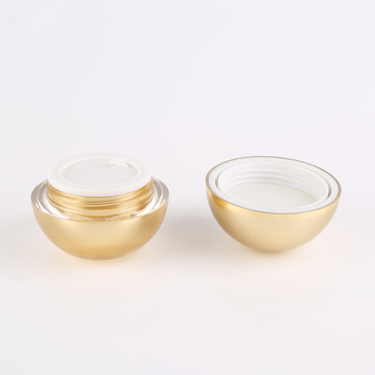 Wholesale Empty Luxury Cosmetic Containers Portable Ball Shaped Acrylic Cream Jar 15g 30g 50g