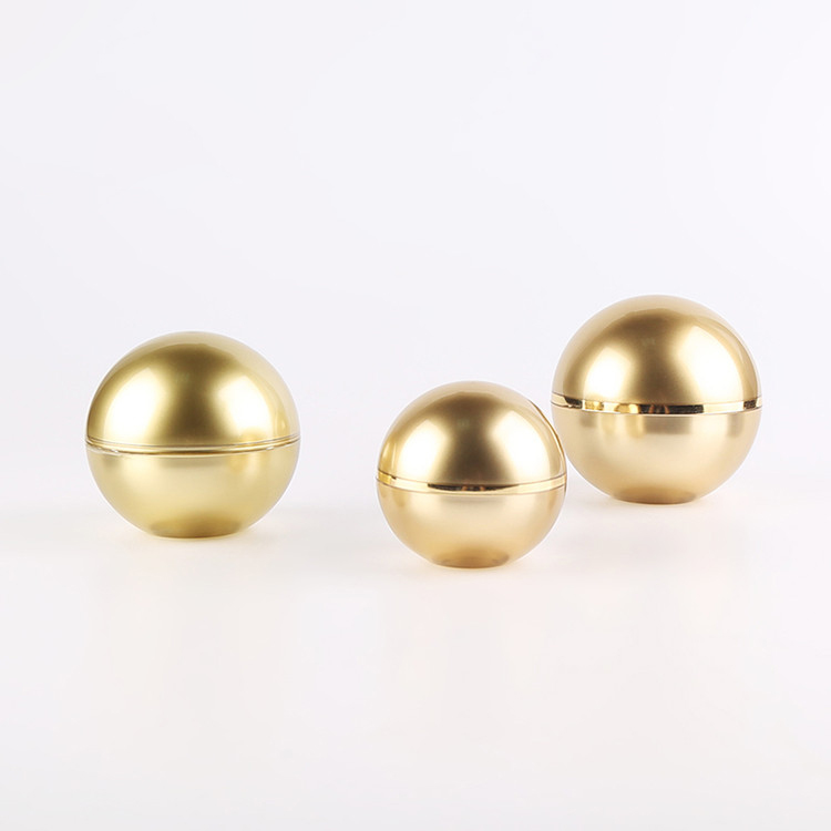 Wholesale Empty Luxury Cosmetic Containers Portable Ball Shaped Acrylic Cream Jar 15g 30g 50g