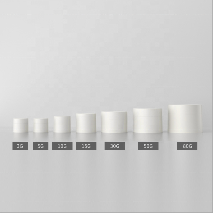 Wholesale Empty Plastic Skin Care White Matt Cosmetic Cream Jar