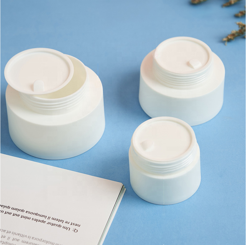 Wholesale Empty Plastic Skin Care White Matt Cosmetic Cream Jar