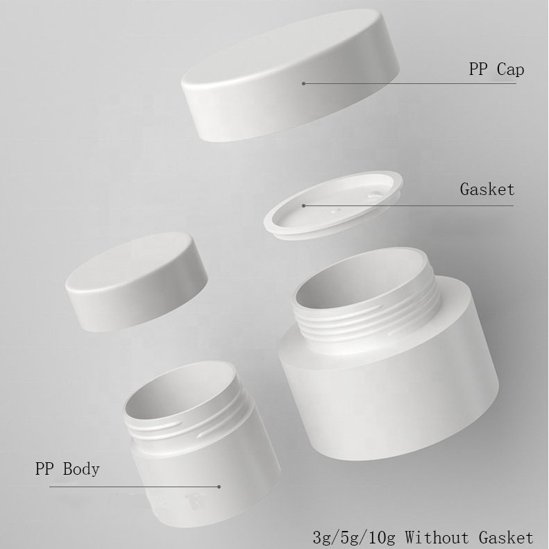 Wholesale Empty Plastic Skin Care White Matt Cosmetic Cream Jar