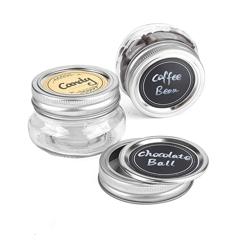 Wholesale Empty Round Mini 4 oz Food Storage Glass Mason Jar with Band Lids