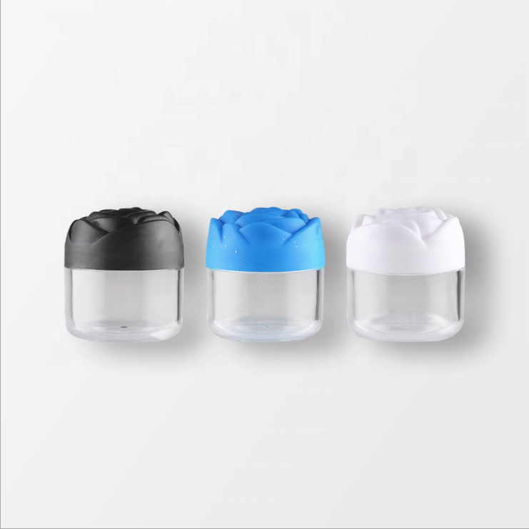 Wholesale Empty Round Plastic Cosmetic Jars Cream Jar 20g with Rose Cap