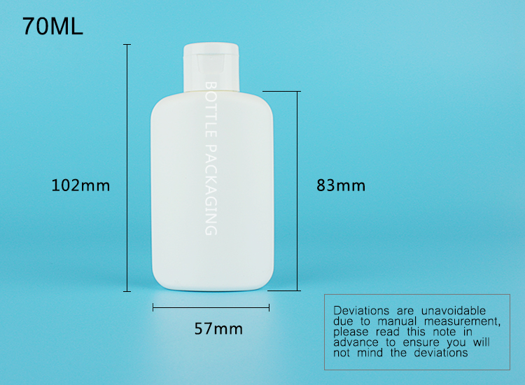 Wholesale Empty Small HDPE Flat Chemical 60ml Plastic Bottles