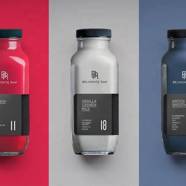 Wholesale Empty Square 500ML Milk/Juice/Tea/Drink Glass Bottle With Lid