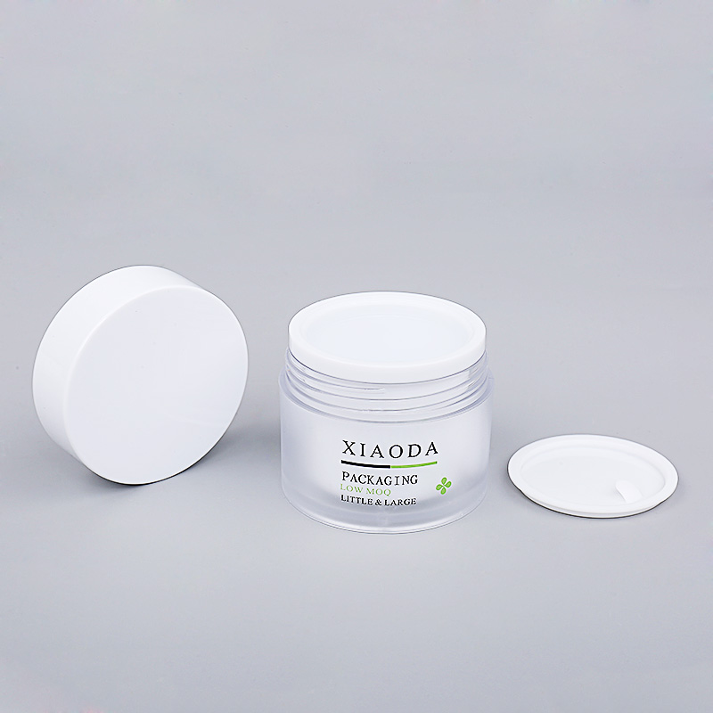 Wholesale Empty decorative 50G ABS White color jars for cosmetic, white lid 50g jar in stock