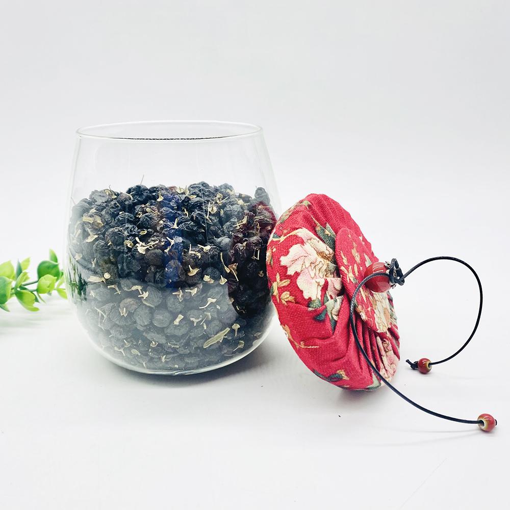 Wholesale Empty wide mouth elegant tea Glass jar food Storage Containers Bottles With nice lid