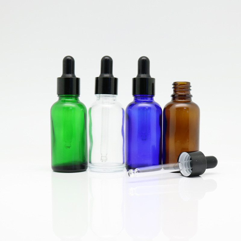 Wholesale Essential Oil Glass Dropper Bottle Refill Boston Round Pipette Bottle With Screw Dropper