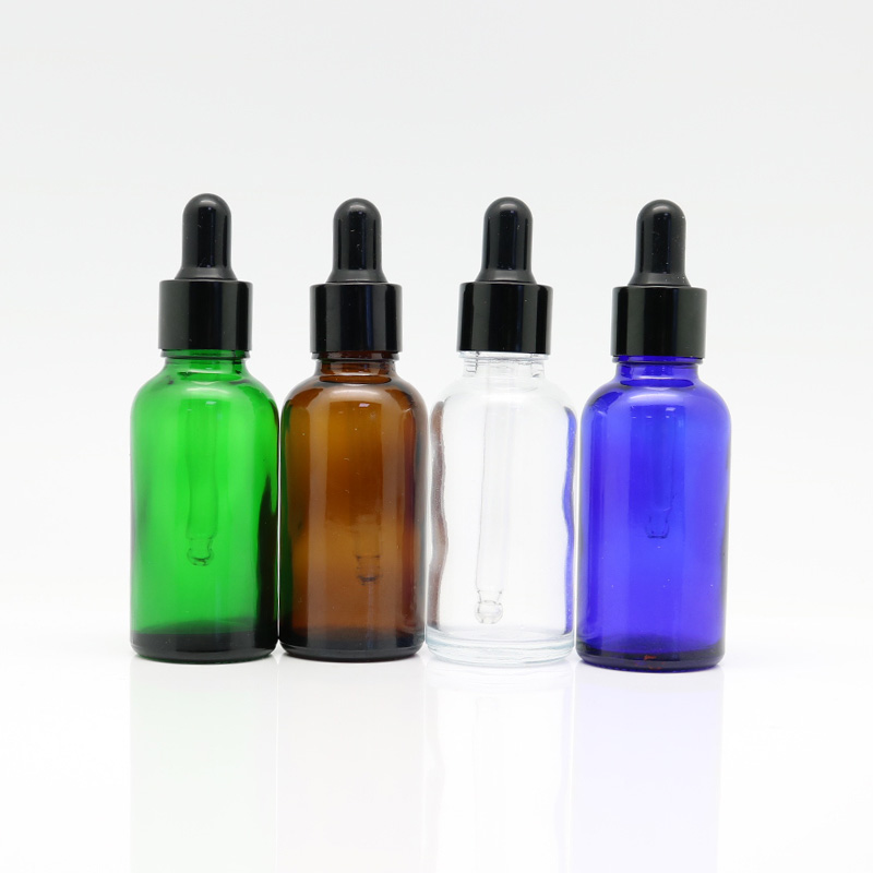 Wholesale Essential Oil Glass Dropper Bottle Refill Boston Round Pipette Bottle With Screw Dropper