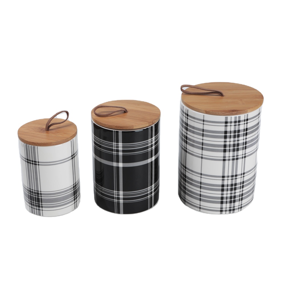 Wholesale European Ceramic Kitchen Tea Canister Set