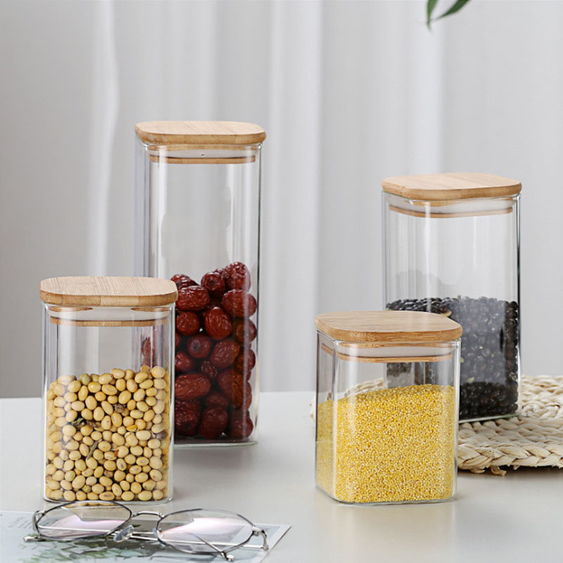 Wholesale Factory Custom Made High Borosilicate Glass Jar Sugar Coffee Storage Jar Household Storage Jar
