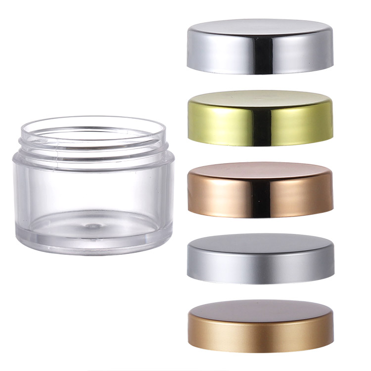 Wholesale Factory Empty 15ml plastic jar for cosmetic for acrylic powder with sliver gold cap