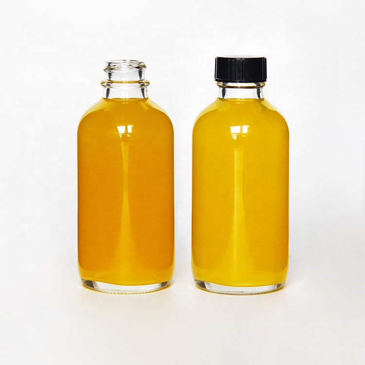 Wholesale Factory Price 8oz 250ml 250 ml Round Clear Empty Glass Juice Bottle bouteille en verre jus