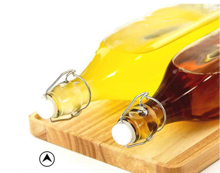 Wholesale Factory price 500ml Empty Clear Drinking Beverage Container Glass Bottle glass swing top bottle1219