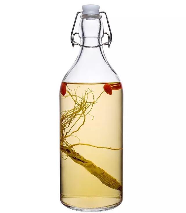 Wholesale Factory price 500ml Empty Clear Drinking Beverage Container Glass Bottle  glass swing top bottle550ml 1228