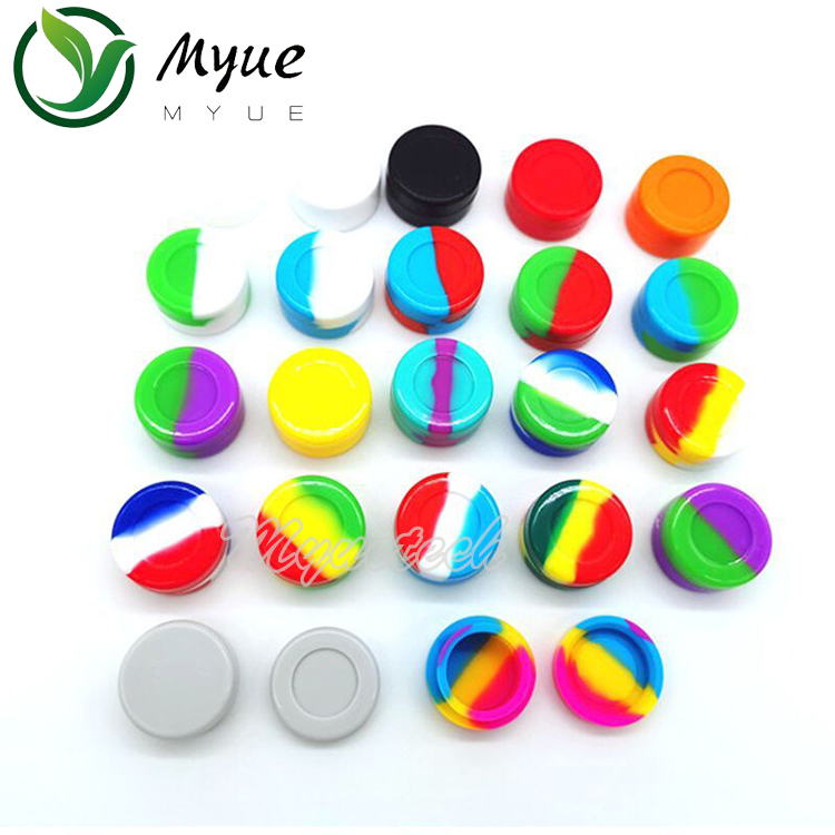 Wholesale Factory price & high quality colorful silicone container for jar/oil container/herb storage