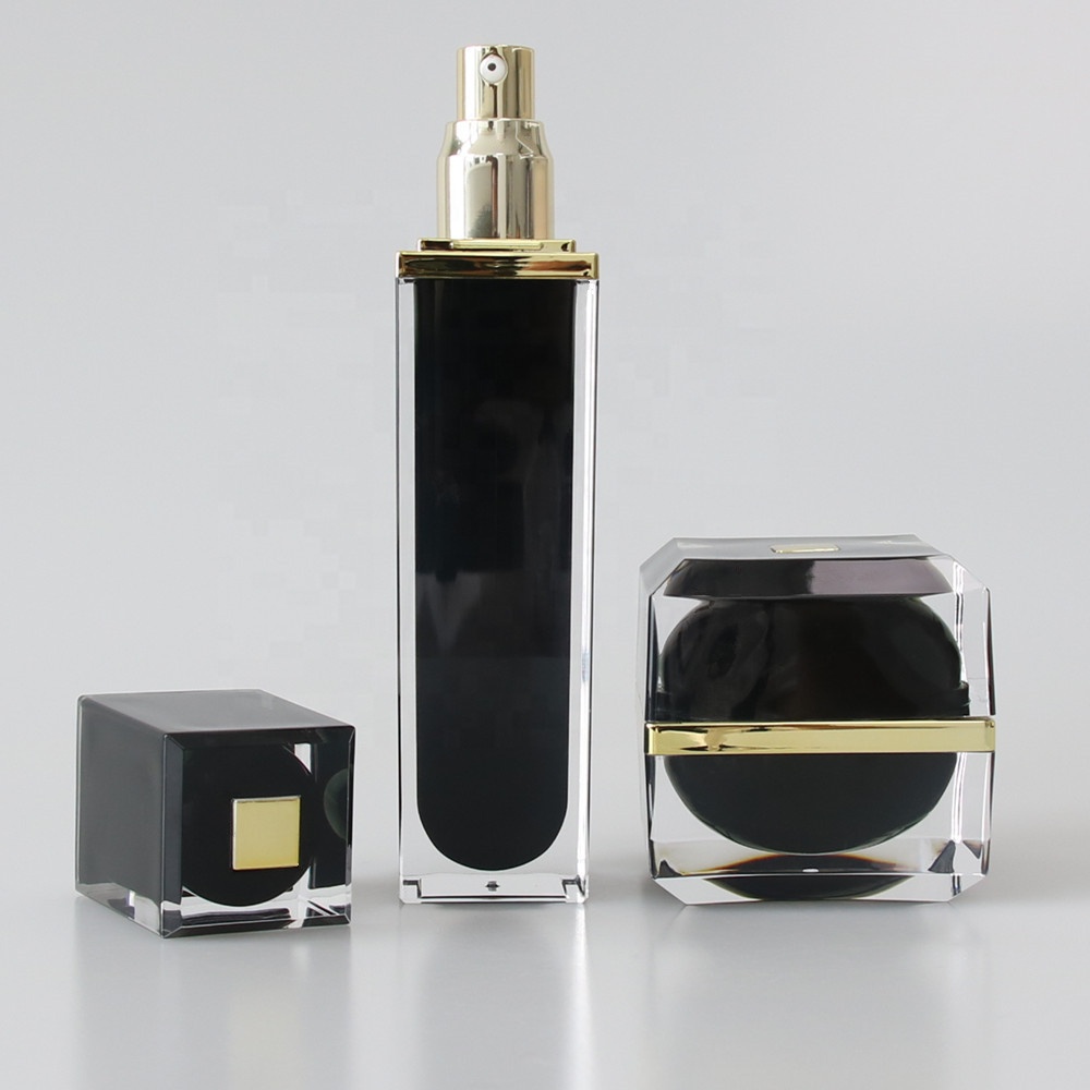 Wholesale Fancy Plastic Pump Containers Cosmetic Acrylic Lotion Bottles For Skin Scare Oil Packaging