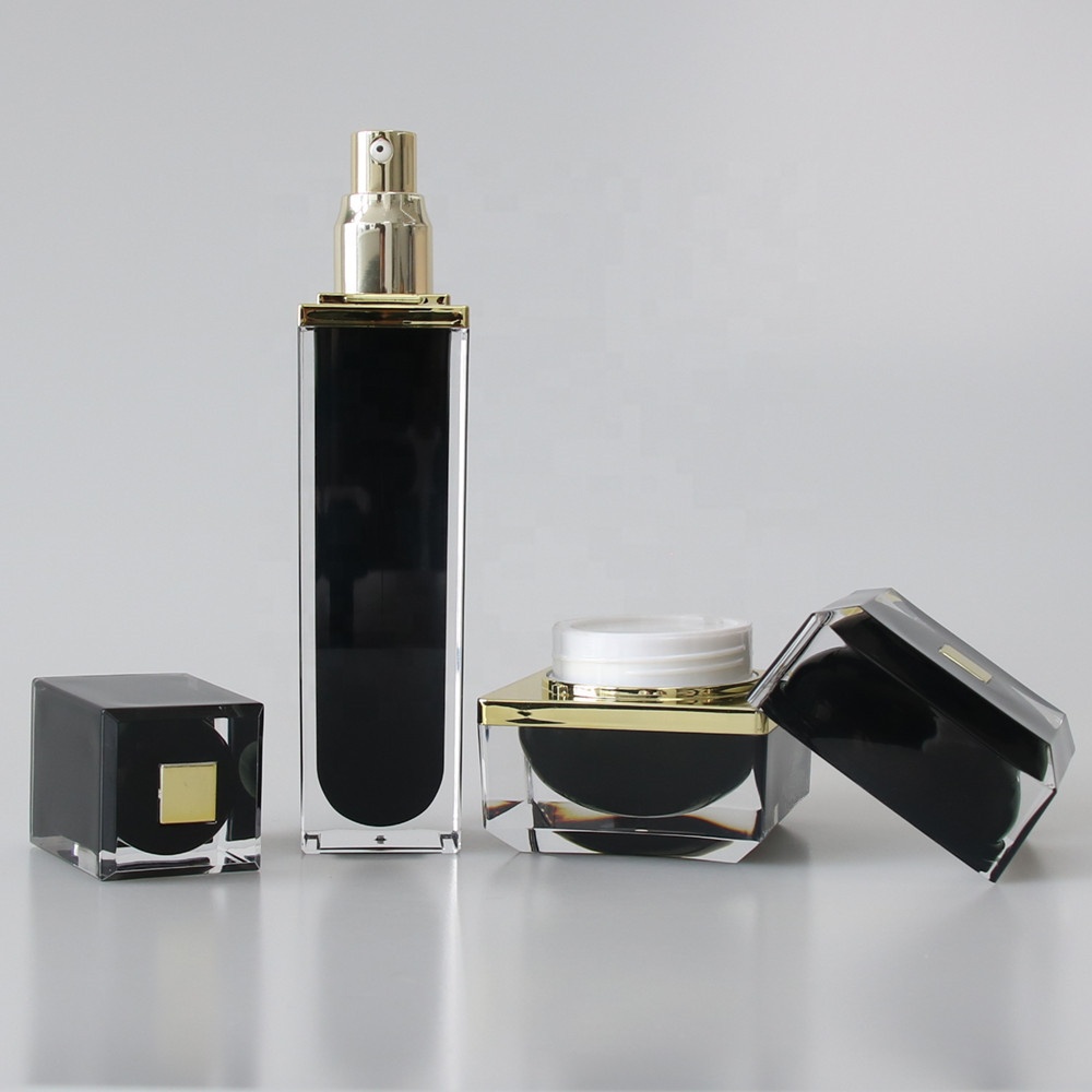 Wholesale Fancy Plastic Pump Containers Cosmetic Acrylic Lotion Bottles For Skin Scare Oil Packaging