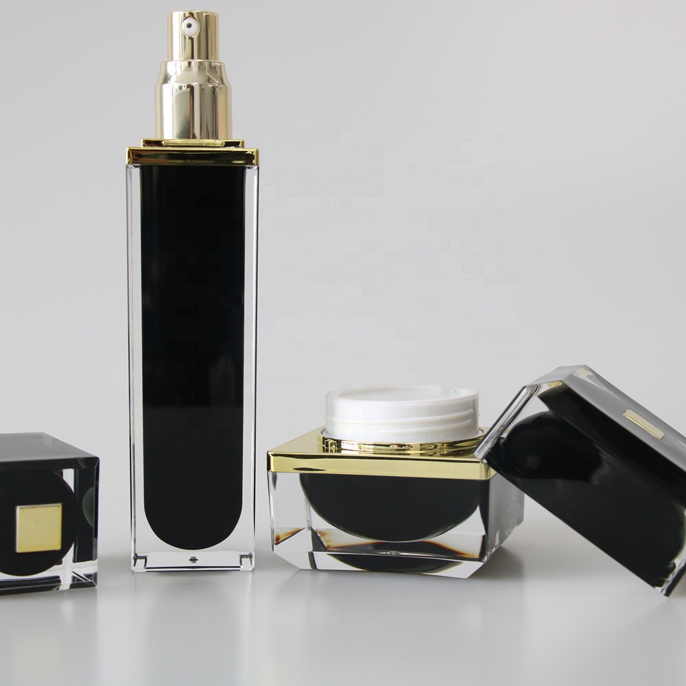 Wholesale Fancy Plastic Pump Containers Cosmetic Acrylic Lotion Bottles For Skin Scare Oil Packaging