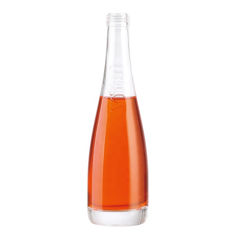 Wholesale Fashion Bulk Empty hot stamping 500ml juice beverage glass bottle
