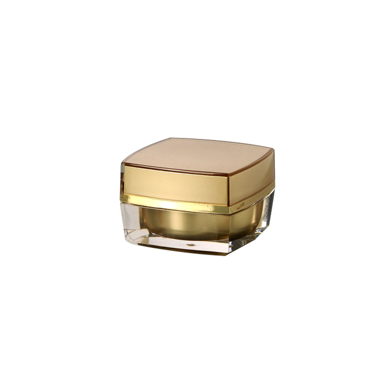 Wholesale Fashion Factory 5g Acrylic Jar Gold Luxury Skin Care Jar Cosmetic Packaging