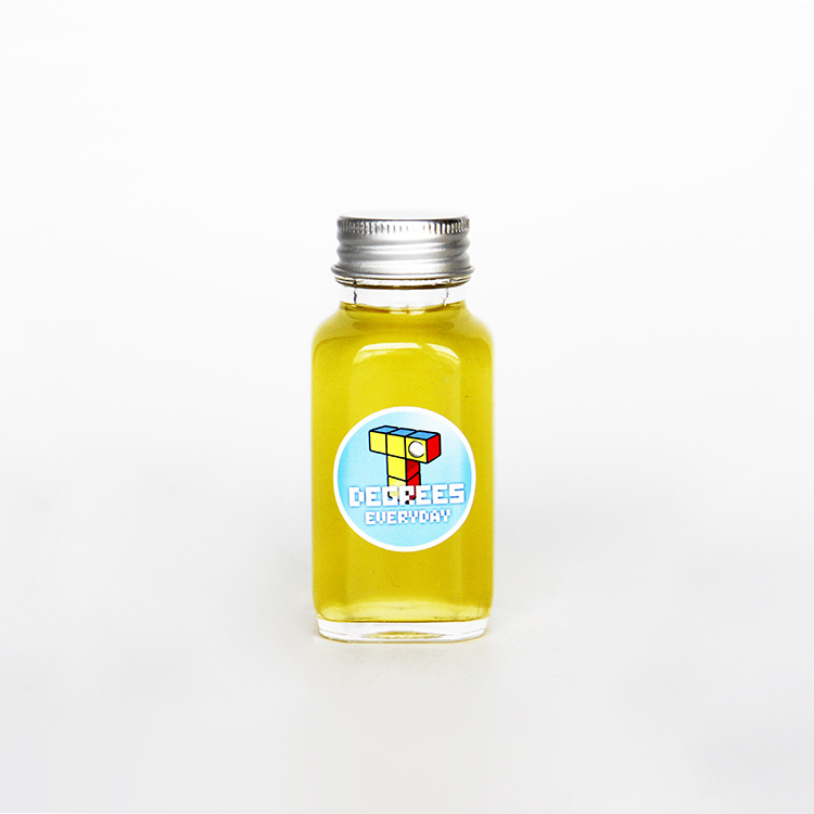 Wholesale Fashion Mini Empty French Square Beverage Bottle For Cold Pressing Lemon Juice Milk Tea