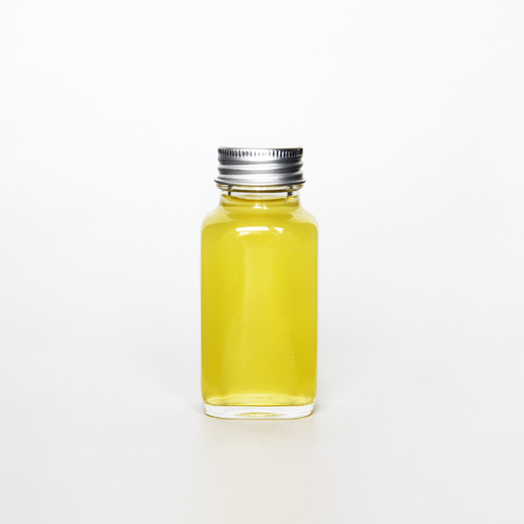 Wholesale Fashion Mini Empty French Square Beverage Bottle For Cold Pressing Lemon Juice Milk Tea