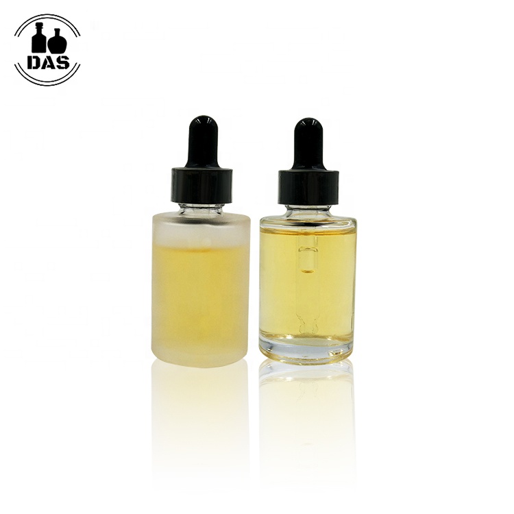 Wholesale Flat Shoulder 15ml 30ml 50ml Amber Essential Oil Cosmetic Dropper Glass Bottle for Sale with Eye Dropper