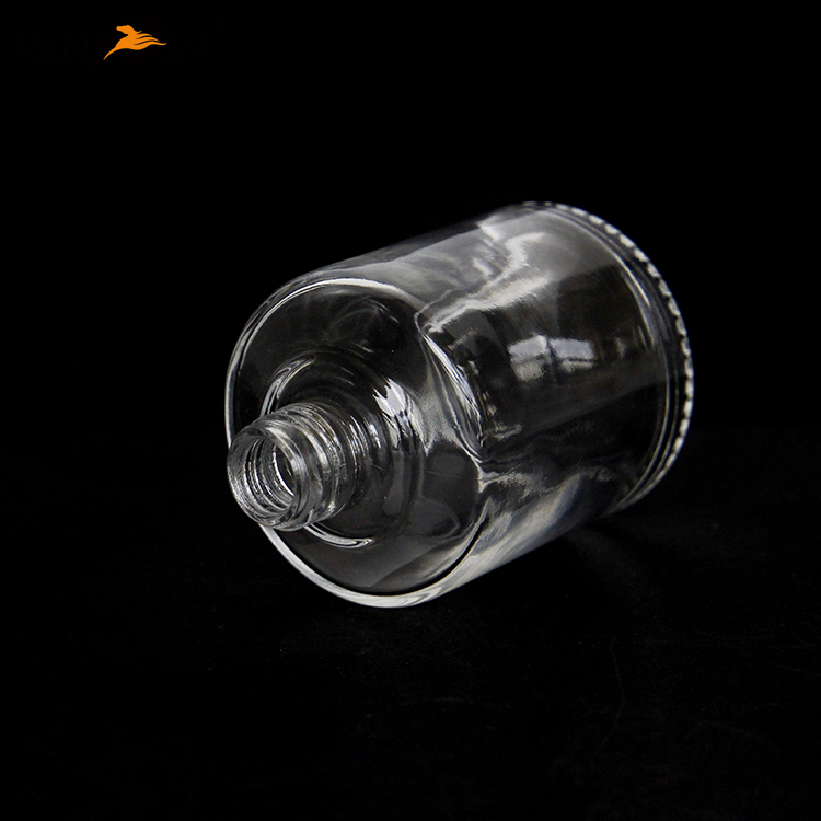 Wholesale Flint 100ml Stackable Glass Bottle with Plastic Lid for Wine