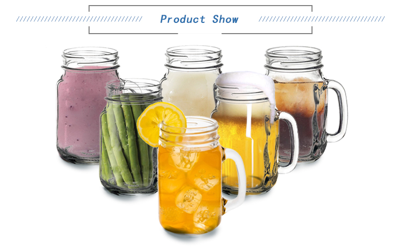 Wholesale Food Grade Cock Glass Mason Jar with Aluminum Lid