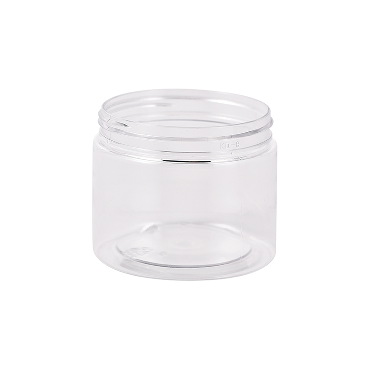 Wholesale Food Grade Plastic Empty Jar Wide Mouth Cosmetic Pet Jars with Aluminum Silver Cap