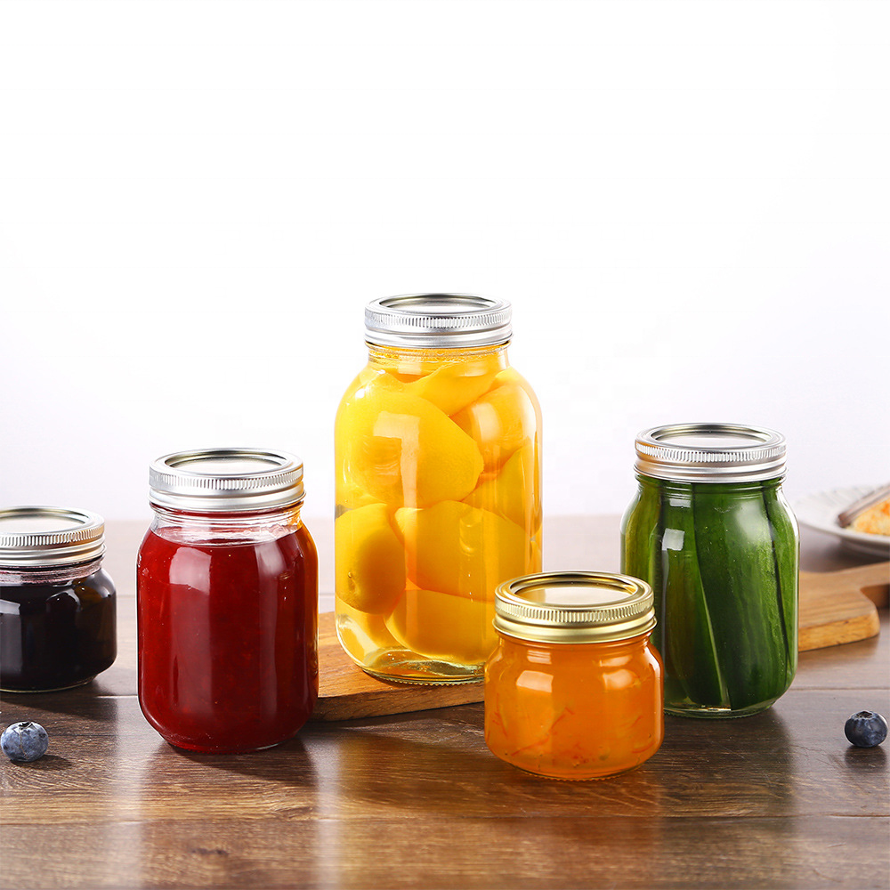 Wholesale Food Safe Glass Jar With Metal Clip Lid And Rubber Seal/airtight Storage Jar