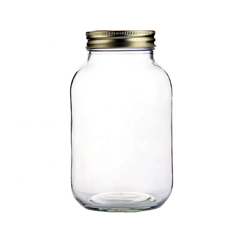 Wholesale Food Safe Glass Jar With Metal Clip Lid And Rubber Seal/airtight Storage Jar