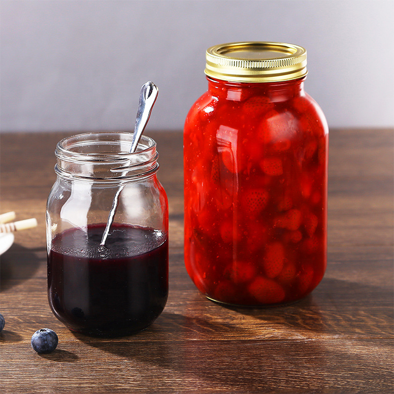 Wholesale Food Safe Glass Jar With Metal Clip Lid And Rubber Seal/airtight Storage Jar