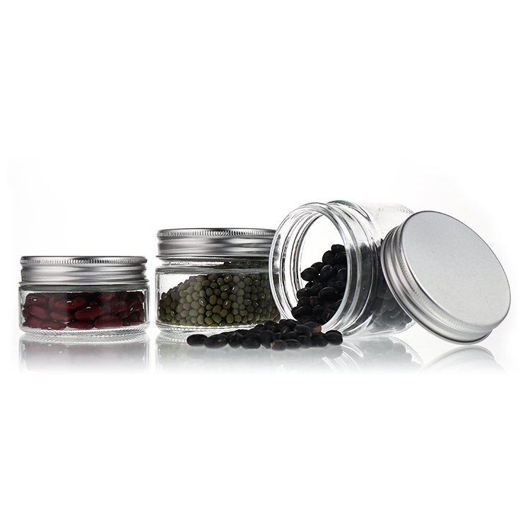 Wholesale Food Storage Container Glass Jars Round Glass Honey Jar In Bulk With Lids