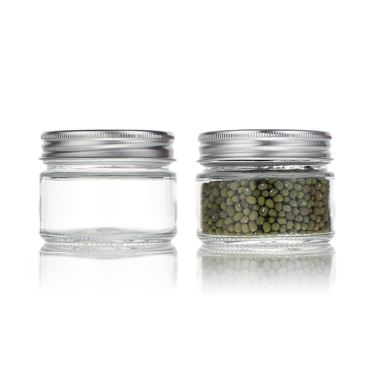 Wholesale Food Storage Container Glass Jars Round Glass Honey Jar In Bulk With Lids