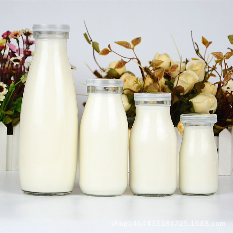 Wholesale Food grade 100ml 200ml 250ml 500ml 1000ml glass bottle milk