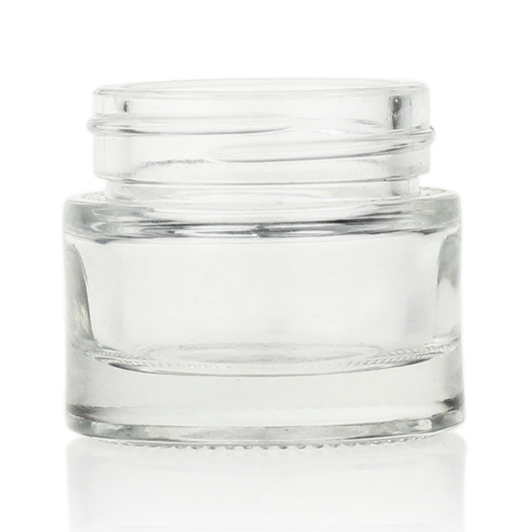 Wholesale Free Sample Oem Luxury Gold Cover Clear Glass Cosmetic Cream Jar 10g For Cream