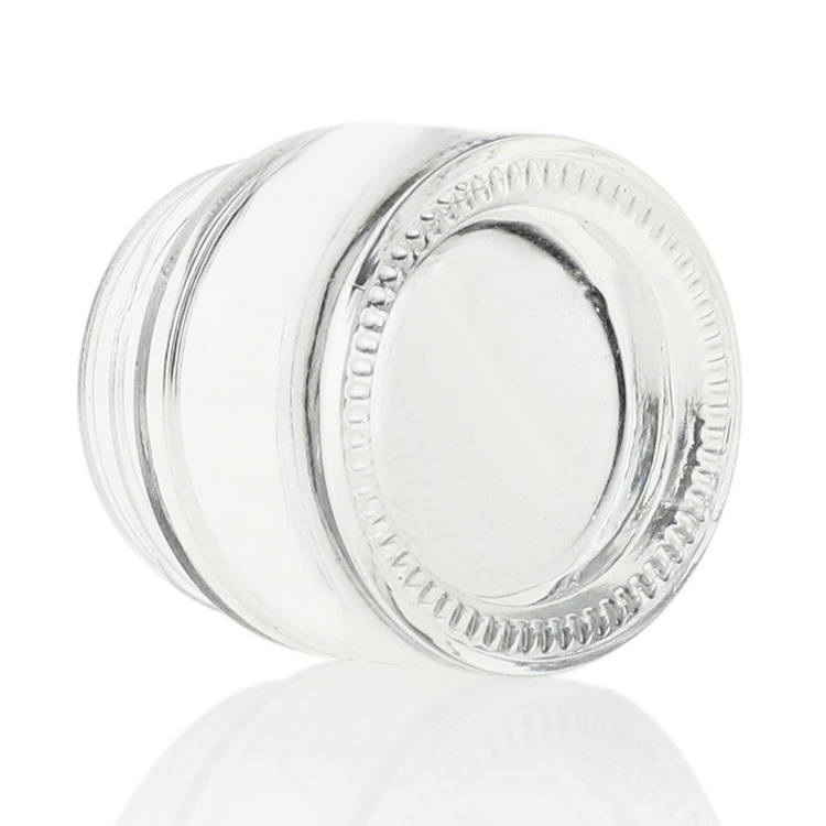 Wholesale Free Sample Oem Luxury Gold Cover Clear Glass Cosmetic Cream Jar 10g For Cream