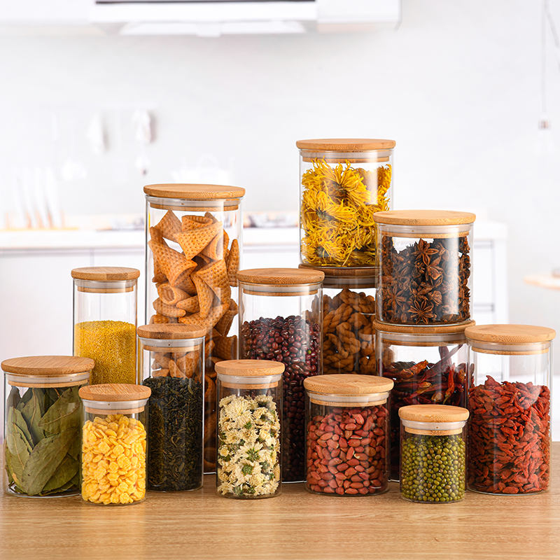 Wholesale Fruits Coffee Tea Set Home Use Honey Jar Food Storage Bottle Jar Glass Jar Container