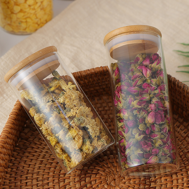 Wholesale Fruits Coffee Tea Set Home Use Honey Jar Food Storage Bottle Jar Glass Jar Container