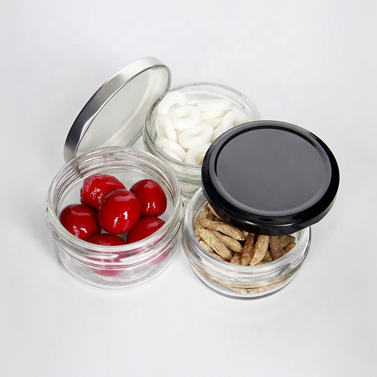 Wholesale Glass 4oz Tapered Mason Glass Jar With Metal Lid