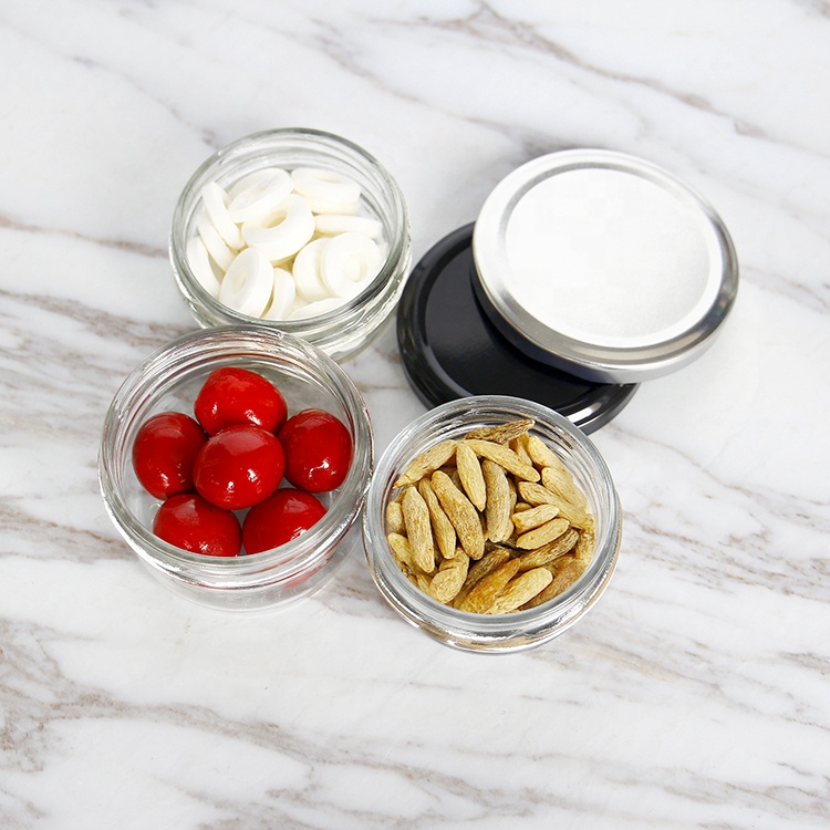 Wholesale Glass 4oz Tapered Mason Glass Jar With Metal Lid