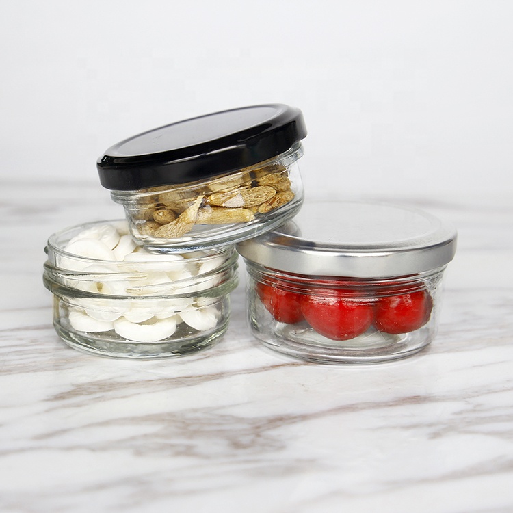 Wholesale Glass 4oz Tapered Mason Glass Jar With Metal Lid