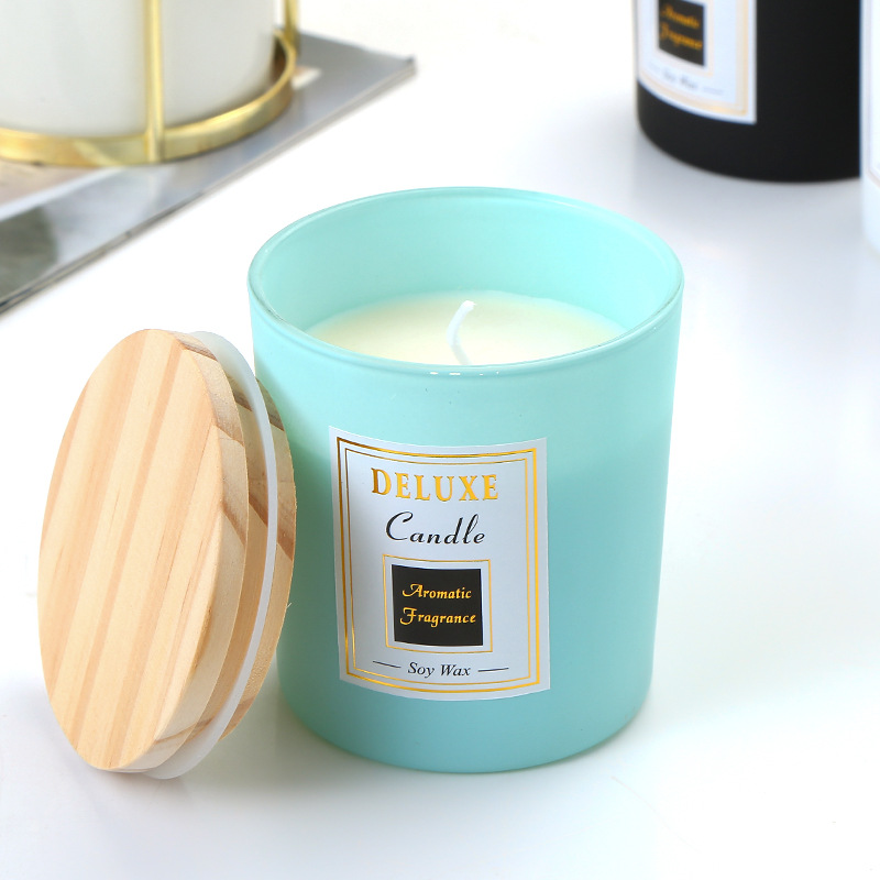 Wholesale Glass Candle Empty Customized Matte Black Glass Candle Jars for Candle Making