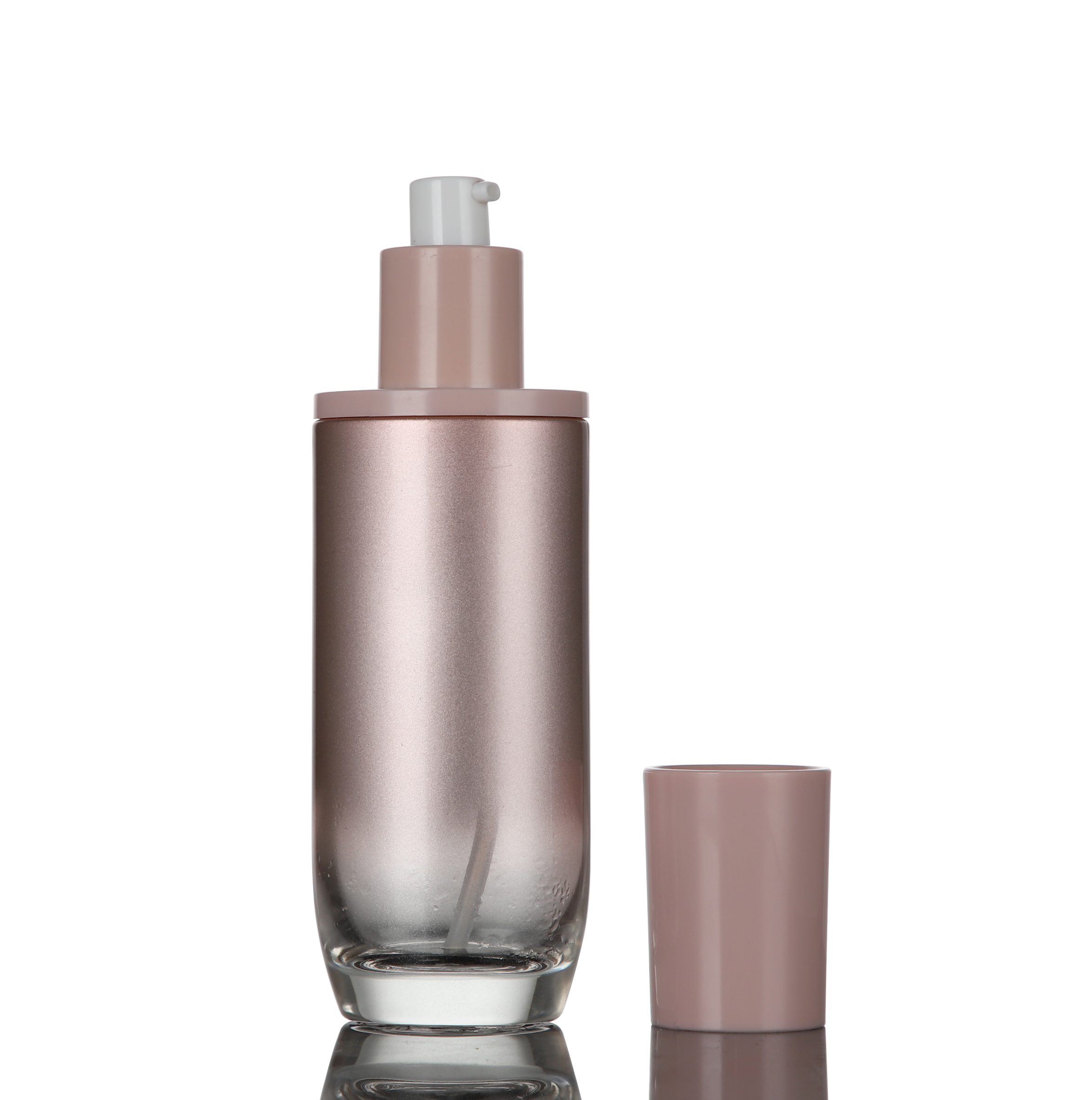 Wholesale Glass Cosmetic set of lotion pump bottle in 45ml 120ml 160ml and 30g 50g cream jar for skin care